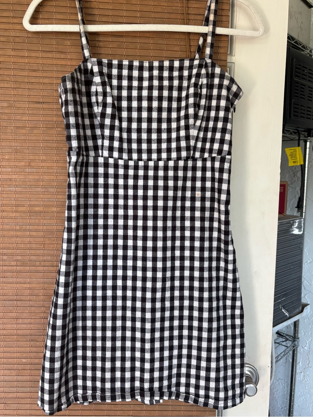 Hollister Black and White Gingham Mini Dress